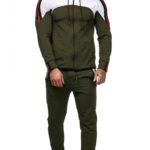Efektowny dres o wygodnym kroju w kolorze khaki
