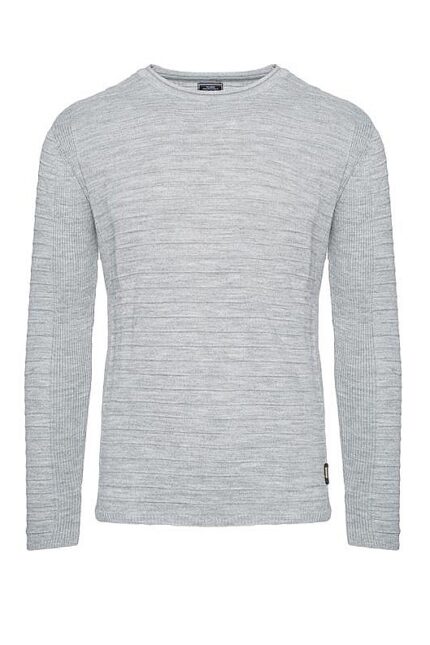 Wygodny sweter w klasycznym fasonie w kolorze szarym