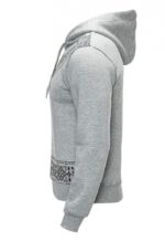 Efektowna bluza z praktycznymi kieszeniami w kolorze szarym - obrazek 2