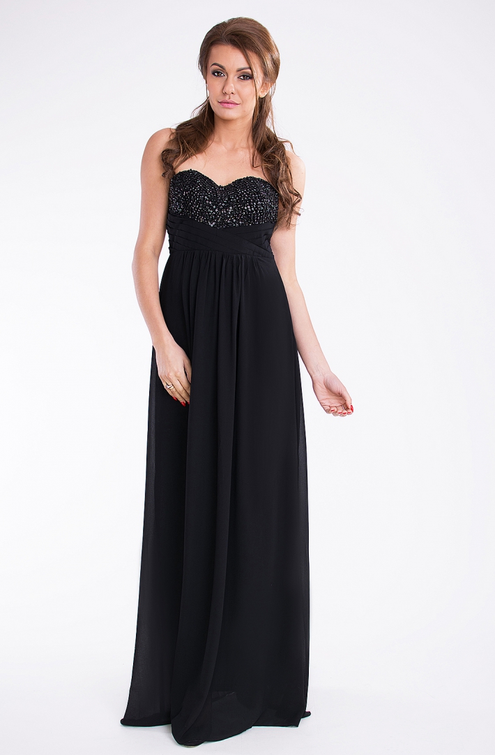 24d94300eaf896b25061c7a0b1ac0aa6.jpg Elegancka sukienka o dopasowanym kroju w kolorze czarnym - obrazek 1