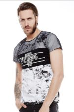 Efektowny t-shirt z miękkiej bawełny