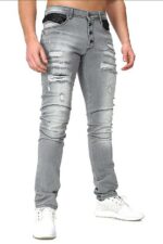 Stylowe jeansy z przetarciami na co dzień