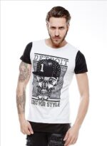 Efektowny t-shirt z wygodnym ściągaczem - obrazek 3