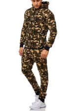Elegancki dres na chłodniejsze dni w kolorze moro khaki - obrazek 2